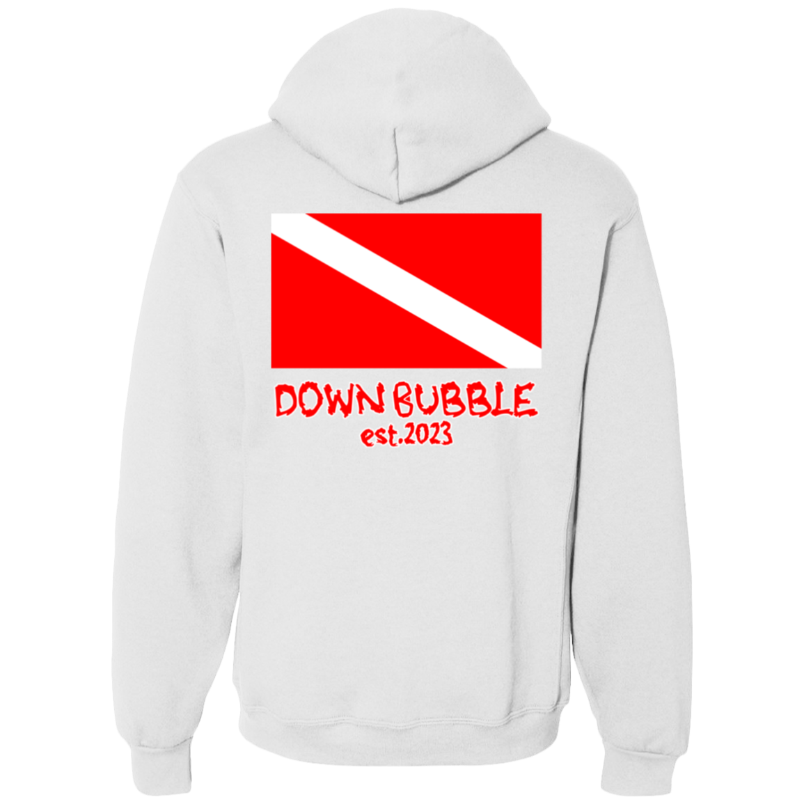 Down Bubble Est. - White Hoodie