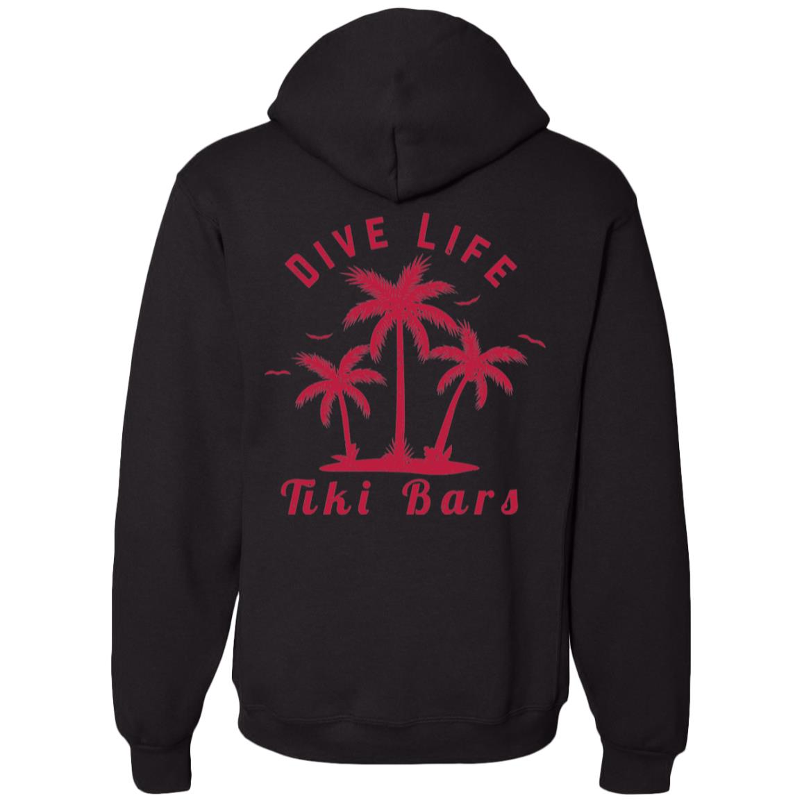 Tiki Bar Down Bubble Hoodie - Black